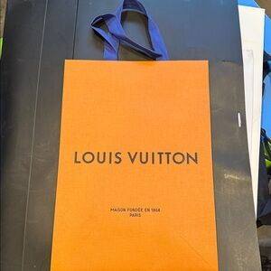 Louis Vuitton Orange and Blue Tote